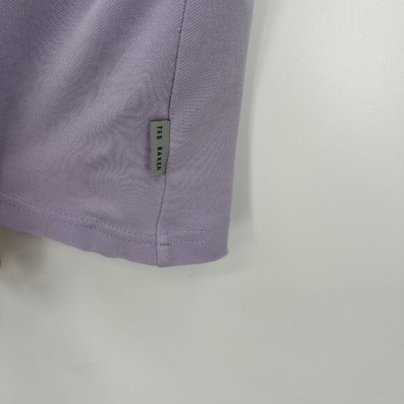 TED BAKER *Flawed* Men's Purple Short Sleeve Performance Polo Shirt Size Large - Picture 4 of 8